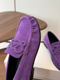 Double L Suede Loafers
