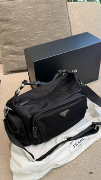 Re-Nylon and Saffiano Leather Shoulder Bag