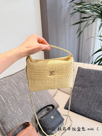 Mini Raffia Vanity Bag