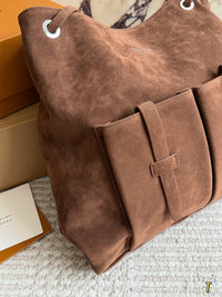 Large Suede Route Shoulder Bag