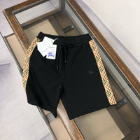 Check Side Stripe Drawstring Shorts