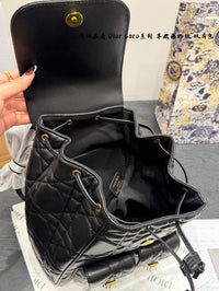 Caro Cannage Leather Backpack