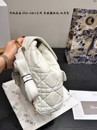 Caro Cannage Leather Backpack