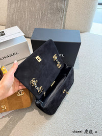 Suede Mini Flap Bag