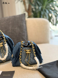 Washed Denim Hobo Bag