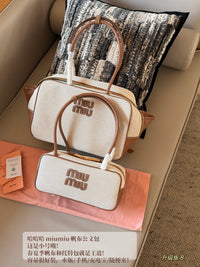Canvas Leather Beau Top Handle Bag