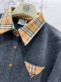 Vintage Check Collar Cardigan