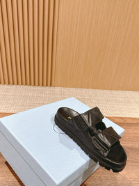 Padded Nappa Leather Slides