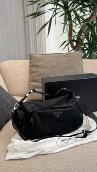 Re-Nylon and Saffiano Leather Shoulder Bag
