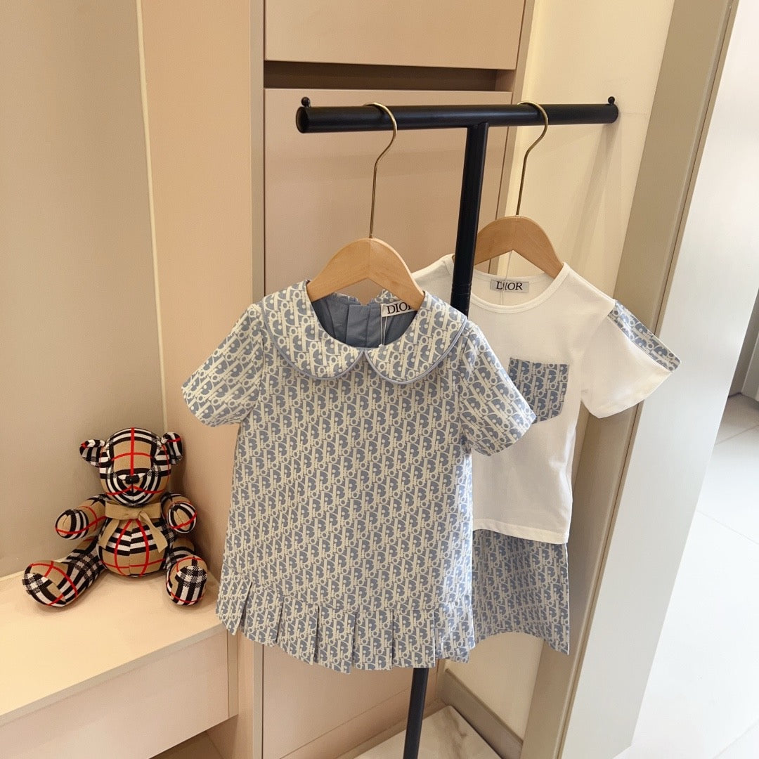 Monogram Pleated Dress