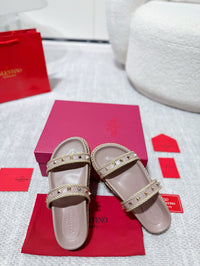 Garavani Rockstud Rope Flat Sandals