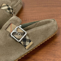 Check Suede Urchin Clogs