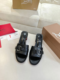 Her In Roma Leather Heeled Mules