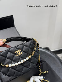 25S Pearl Chain Round Bag