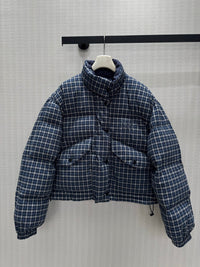 Reversible Checked Down Jacket