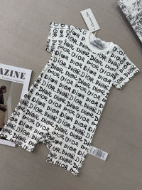 Monogram Short Sleeve Romper