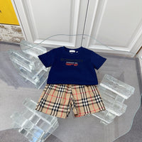 Check T-Shirt & Shorts Set