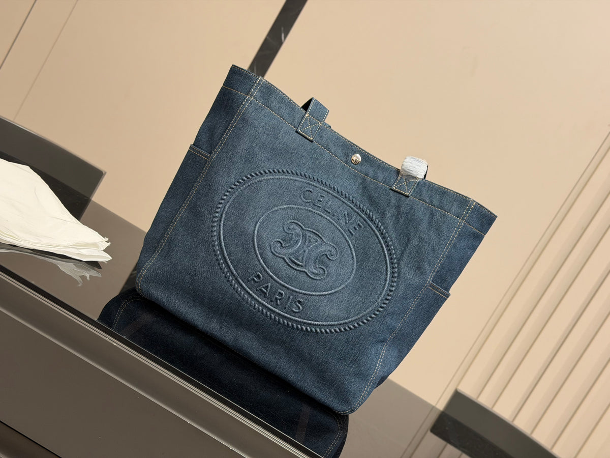 Cabas Denim Tote Bag
