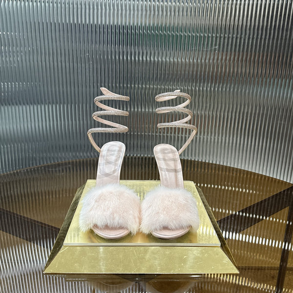 Silk Satin Jewelled Sandals