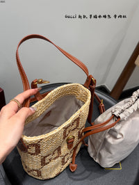 Raffia Bucket Bag
