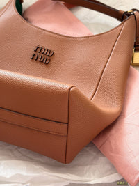 Camel Leather Shoulder Bag