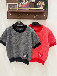 Logo Short Sleeve Sweater