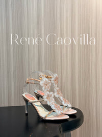 Caovilla Satin Floral Cleo Sandals
