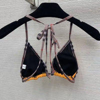 Vintage Check Triangle Bikini Set
