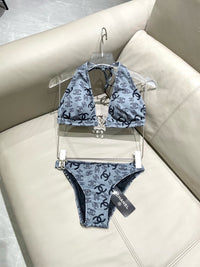 Logo Halter Bikini Set