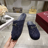 26S Horsebit Suede Mules