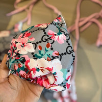 Floral Print Triangle Bikini Set