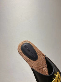 Nappa Leather Espadrille Sliders