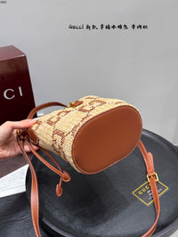 Raffia Bucket Bag