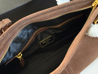 Soft Lux Suede Leather Shoulder Bag