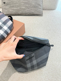 E-canvas Check Bum Bag