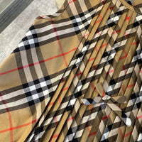 Vintage Check Pleated Sleeveless Dress