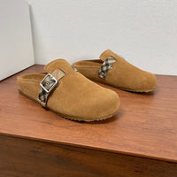 Check Suede Urchin Clogs