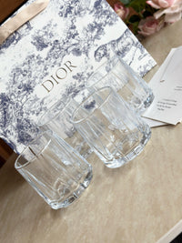 Maison Tumbler Cannage Transparent Crystal Glasses Set of 4