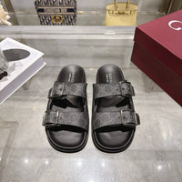 Slide Sandals with Buckles