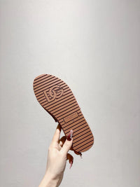 Nappa Leather Espadrille Sliders