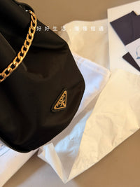 Black Mini Nylon Bucket Bag