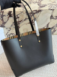 Embossed Crest Leather Tote