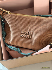 Corduroy Logo Shoulder Bag