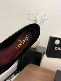 Two-Tone Leather Ballerina Flats