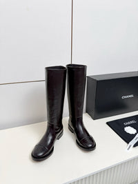 26B Logo Leather Boots