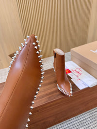 Kate Max Leather Ankle Boots