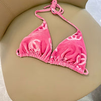 Logo 3-Piece Terry Cloth Bikini Set