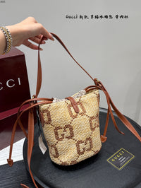 Raffia Bucket Bag