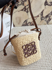Anagram Raffia Pocket Bag