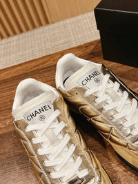 Laminated Lambskin & Suede Trainers